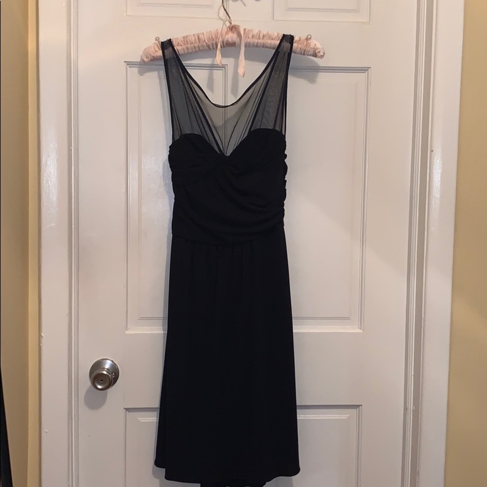(Never Worn) Amsale Black Sheer Dress